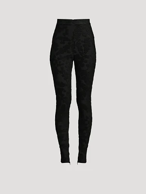 Red Currant Jacquard Leggings