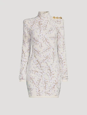 Red Currant Jacquard Knit Mini Dress