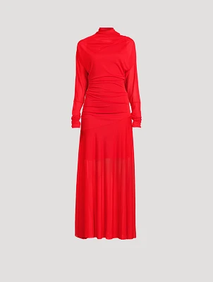 Paula Sheer Crêpe Jersey Maxi Dress