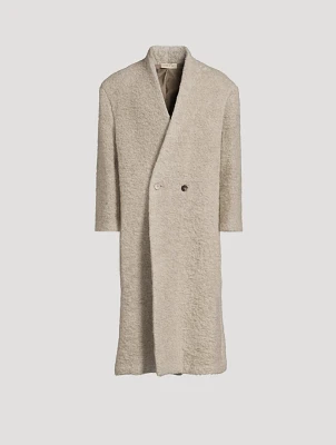 Bouclé Double-Breasted Overcoat