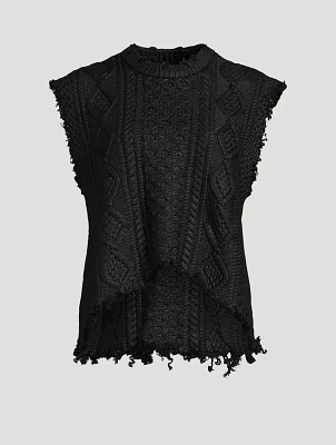 Cable-Knit Sweater Vest