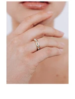 Dew Drop Méditerranée 14K Gold Eternity Ring With Turquoise