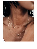 Mini 14K Gold Paper Clip Link Chain Necklace