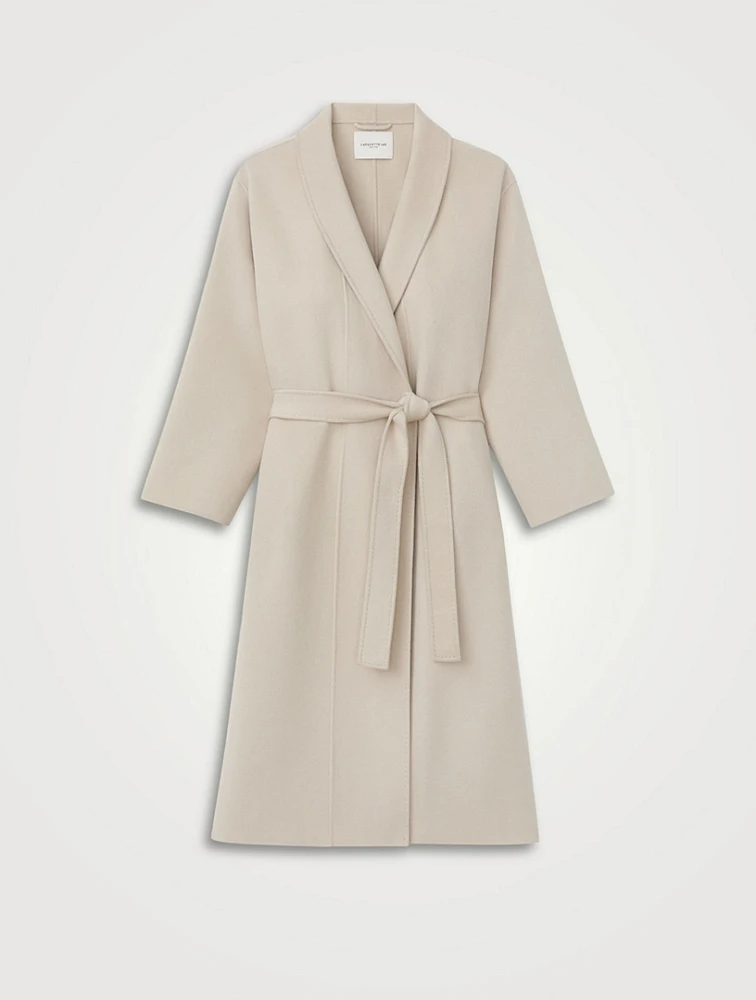 Belted Double-Face Cashmere Coat