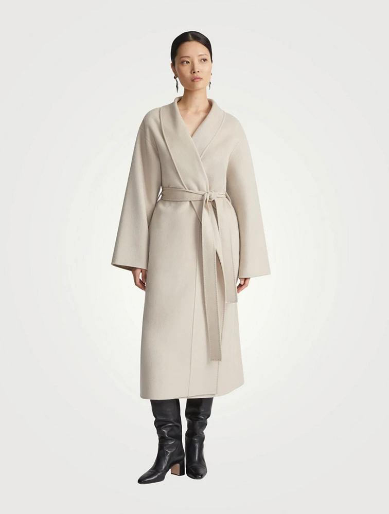 Belted Double-Face Cashmere Coat
