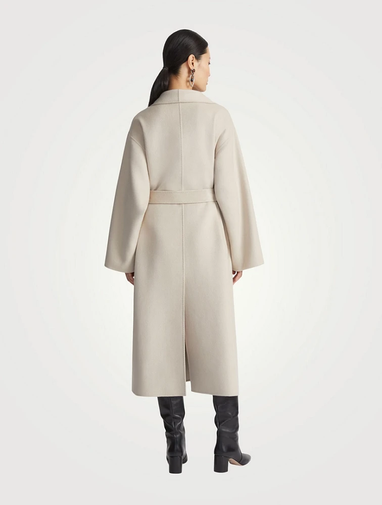 Belted Double-Face Cashmere Coat