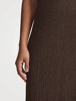 Ribbed Voile Maxi Skirt