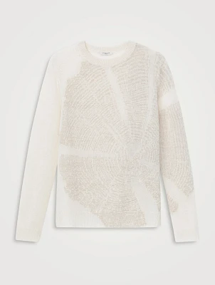 Wood Grain Intarsia Cashmere Sweater
