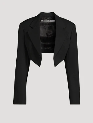 Cropped Wool Blazer