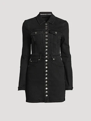 Stretch Denim Mini Dress