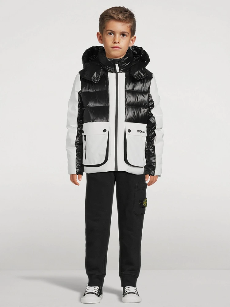 Andre Mixed-Media Down Ski Jacket