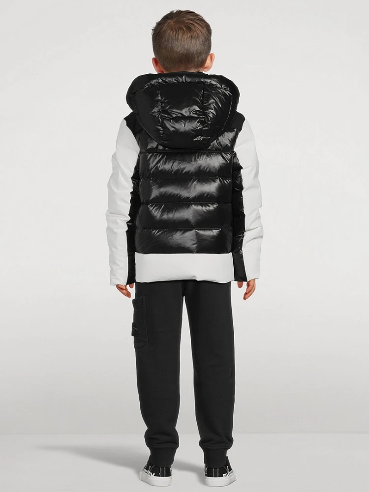 Andre Mixed-Media Down Ski Jacket