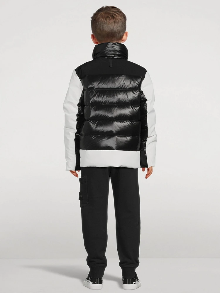 Andre Mixed-Media Down Ski Jacket
