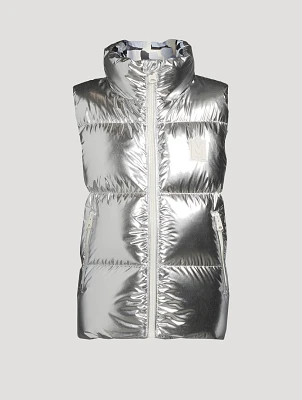 Charlee-M Metallic Light Down Puffer Vest
