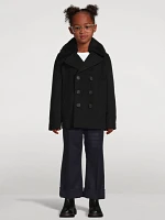 Camden Shearling-Trimmed Peacoat