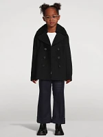 Camden Shearling-Trimmed Peacoat