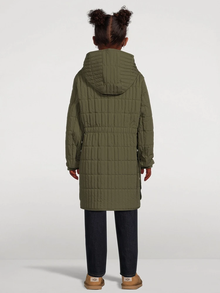 Hayden Vertical Quilted Light Down Coat