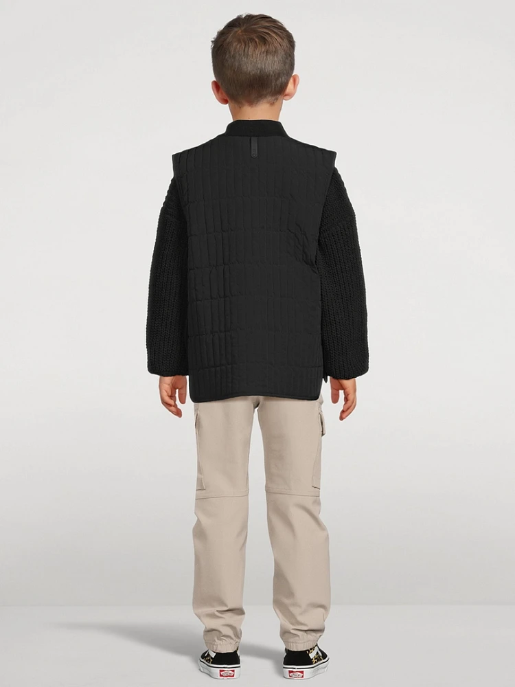 Kori Vertical Quilted Light Down Vest
