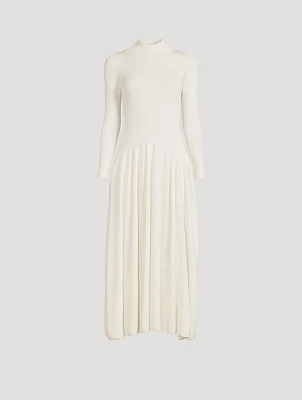 Ribbed Silk Maxi Dress