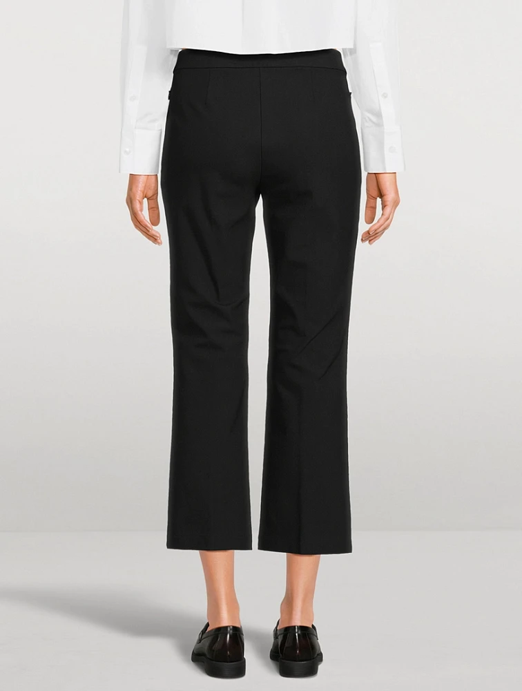 Stretch Twill Kick Flare Trousers