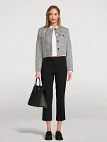 Stretch Twill Kick Flare Trousers