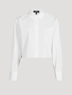 Cropped Poplin Shirt