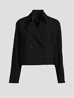 Admiral Crêpe Cropped Trench Coat