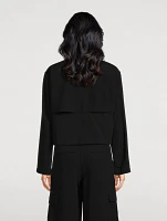 Admiral Crêpe Cropped Trench Coat