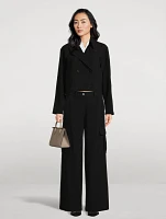 Admiral Crêpe Cropped Trench Coat