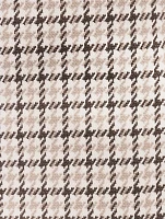Stretch Kick Flare Trousers Micro Houndstooth Print