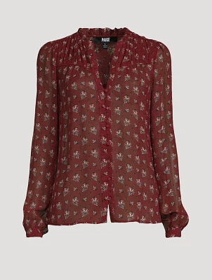 Monika Silk Blouse Floral Print