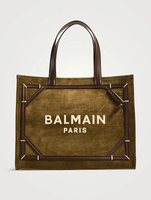 Medium B-Army Suede Tote Bag