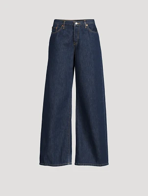 Mid-Rise Palazzo Jeans
