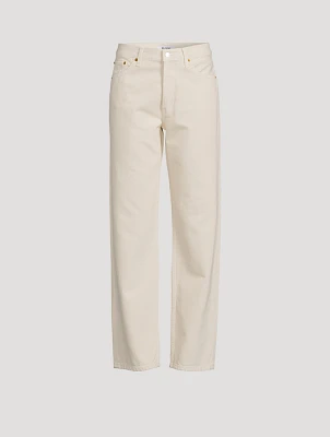 Long Straight-Leg Jeans