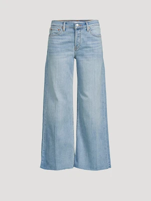 Mid-Rise Wide-Leg Crop Jeans