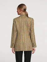 Boyfriend Blazer Houndstooth Print