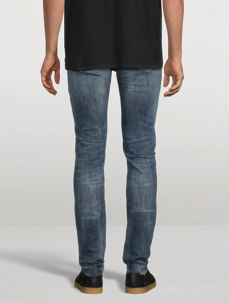 P001 Perforated Skinny Jeans