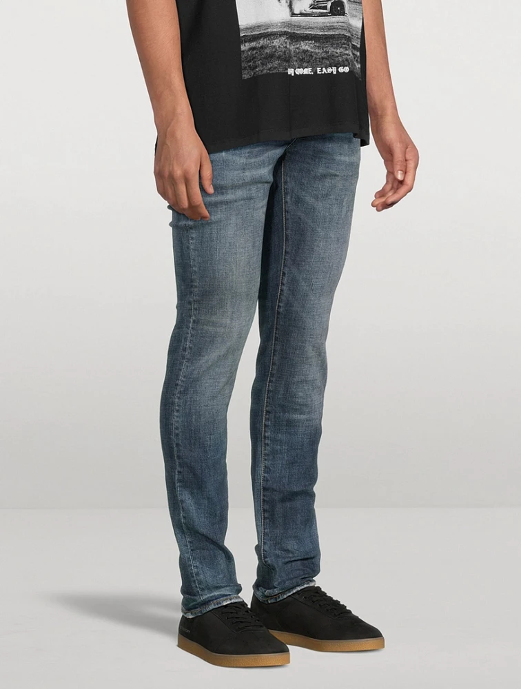 P001 Perforated Skinny Jeans