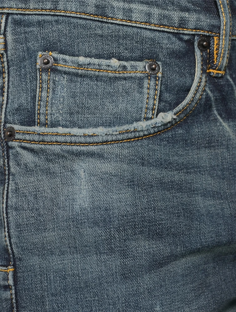 P001 Perforated Skinny Jeans