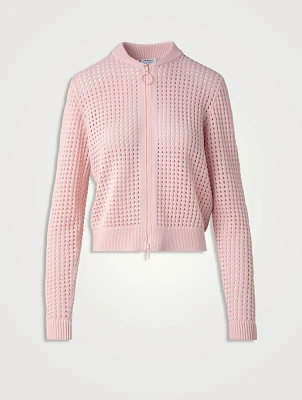 Cotton Mesh Cardigan