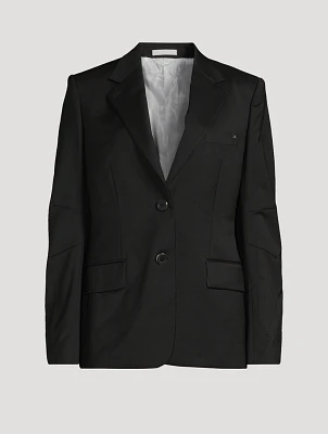 Curved Classic Wool Blazer