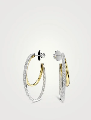 Hyperbola Crystal Hoop Earrings