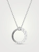 Matrix Crystal Pearl And Crystal Pendant Necklace