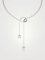 Matrix Crystal And Crystal Pearl Y Necklace