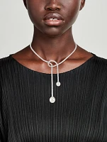 Matrix Crystal And Crystal Pearl Y Necklace