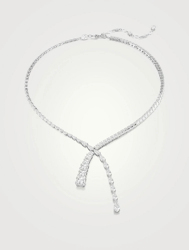 Matrix Mixed Cut Crystal Y Necklace