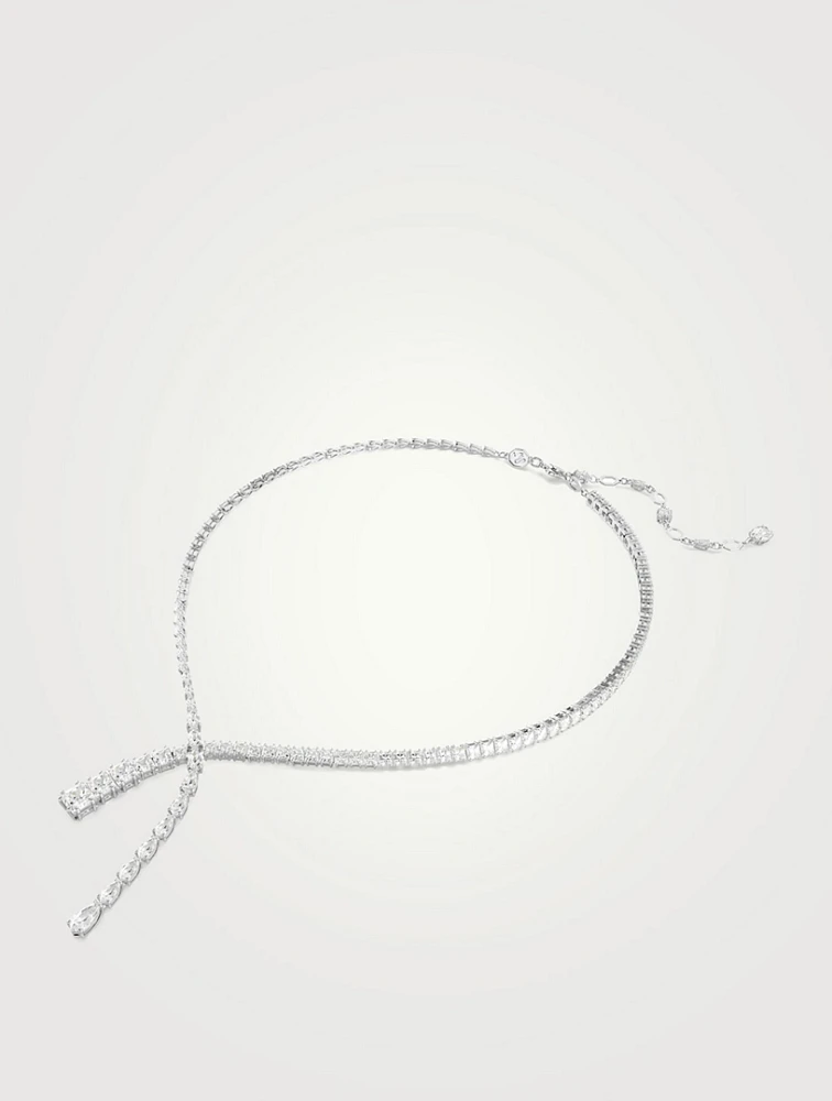 Matrix Mixed Cut Crystal Y Necklace