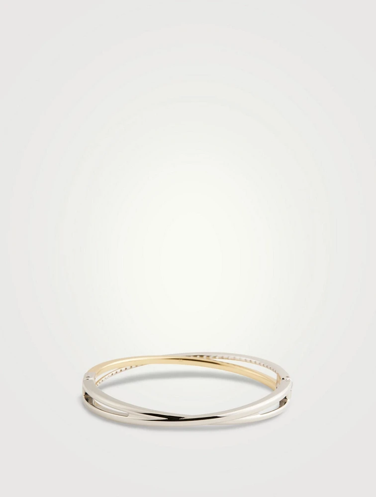 Hyperbola Crystal Double Bangle Bracelet