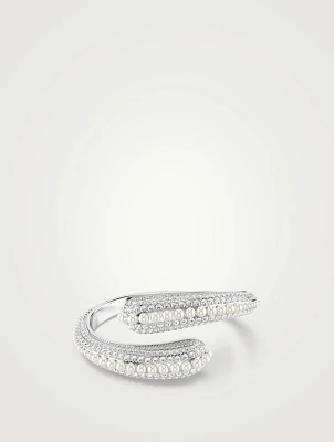 Sublima Crystal Pearl And Crystal Cuff Bracelet