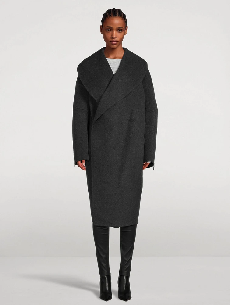 Apex Double-Face Wool Cocoon Coat